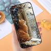 Милая мультяшная кошка Иллюстрация Для Xiaomi Mi 15 14 13 13T 12 12T 12S 11 11i 11T Pro Ultra Lite 5G Черный Мягкий Чехол для Телефона