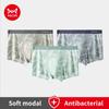 MiiOW 3 шт. модальное мужское нижнее белье AAA антибактериальное нижнее белье большого размера в клетку боксерские шорты L-4XL