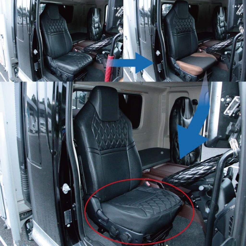 Jet Inoue Seat Universal 595350 COMBI-Type Cover, Seat, Black/Black Thread,