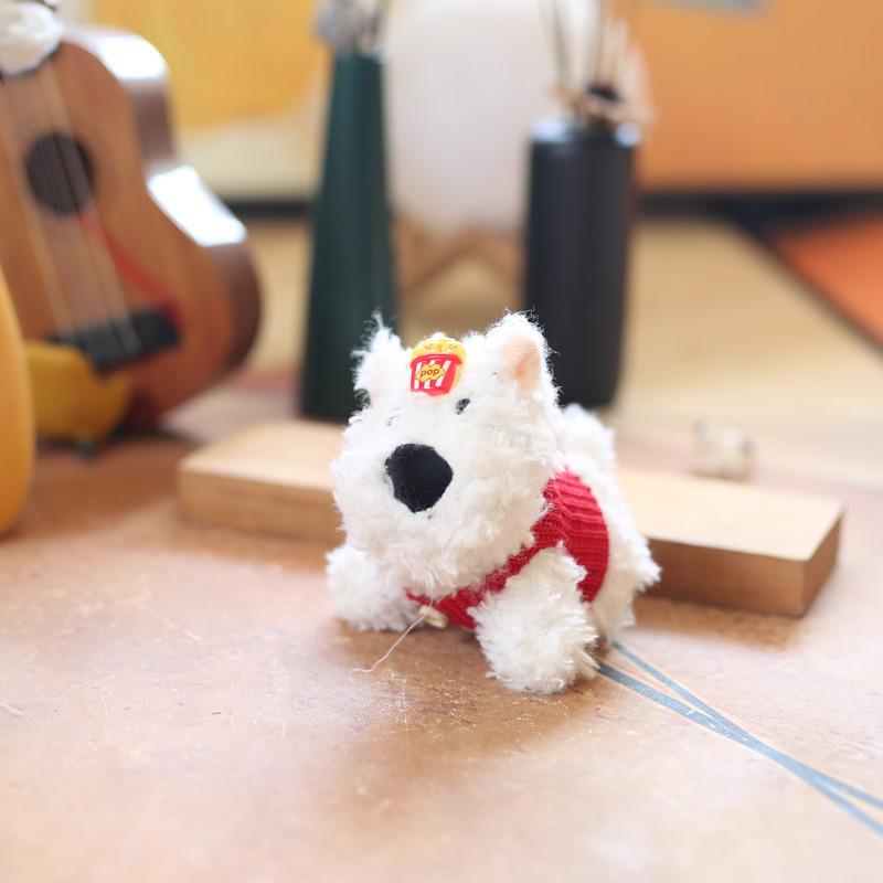 Очаровательная плюшевая кукла-собачка с коротким искусственным мехом для подвешивания на сумку и коллекции