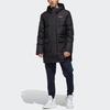 Adidas Neo Letter Pattern Mid-Length Hooded Down Jacket Men Outerwear Black GJ8786