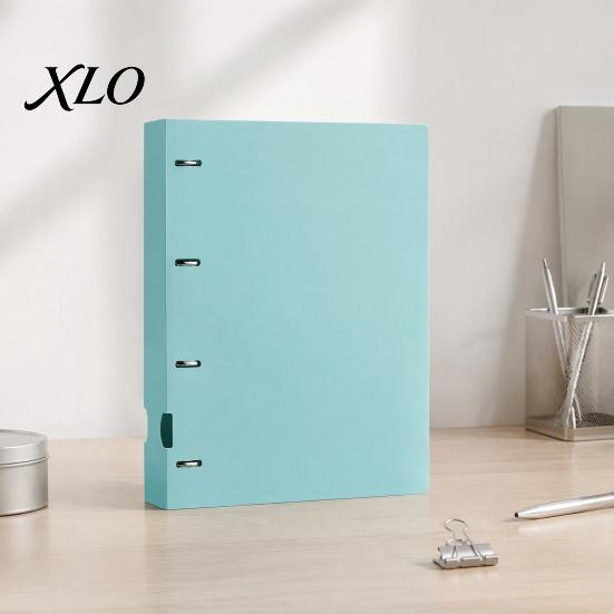 Large Capacity Document Folder 4-Hole Folder/A4 File Bag, Durable PP Portable Storage Lightweight Folder, Macaron Colors Organizer for Office
