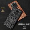 Crocodile Skull Genuine Leather Protective Cover for Honor Magic6/6Pro