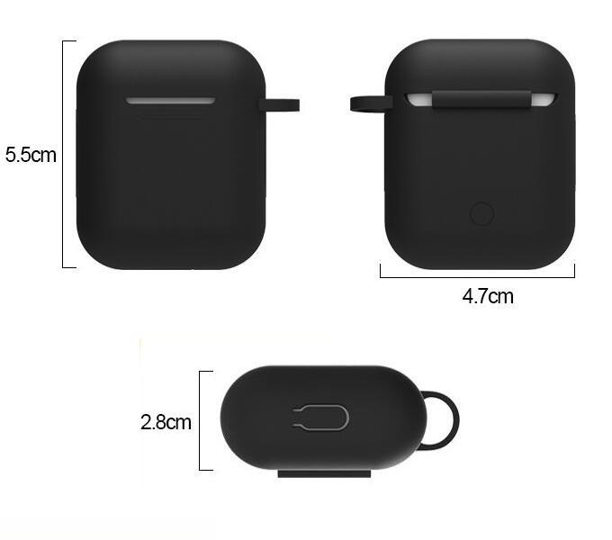 Силиконовый чехол с защитой от потери, защитный чехол для наушников Airpods 2