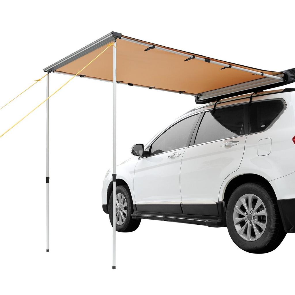 Car Side Awning, Large 6.6' x 8.2' Shade Coverage Vehicle Awning, PU3000mm UV50+ Retractable Car Awning with Waterproof Storage Bag, Height