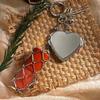 Mini Net Pocket Lipstick Bag Keychain Cherry Lipstick Cover Key Ring  Outdoor