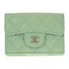 AP0230 Tri-fold Wallet Green Women