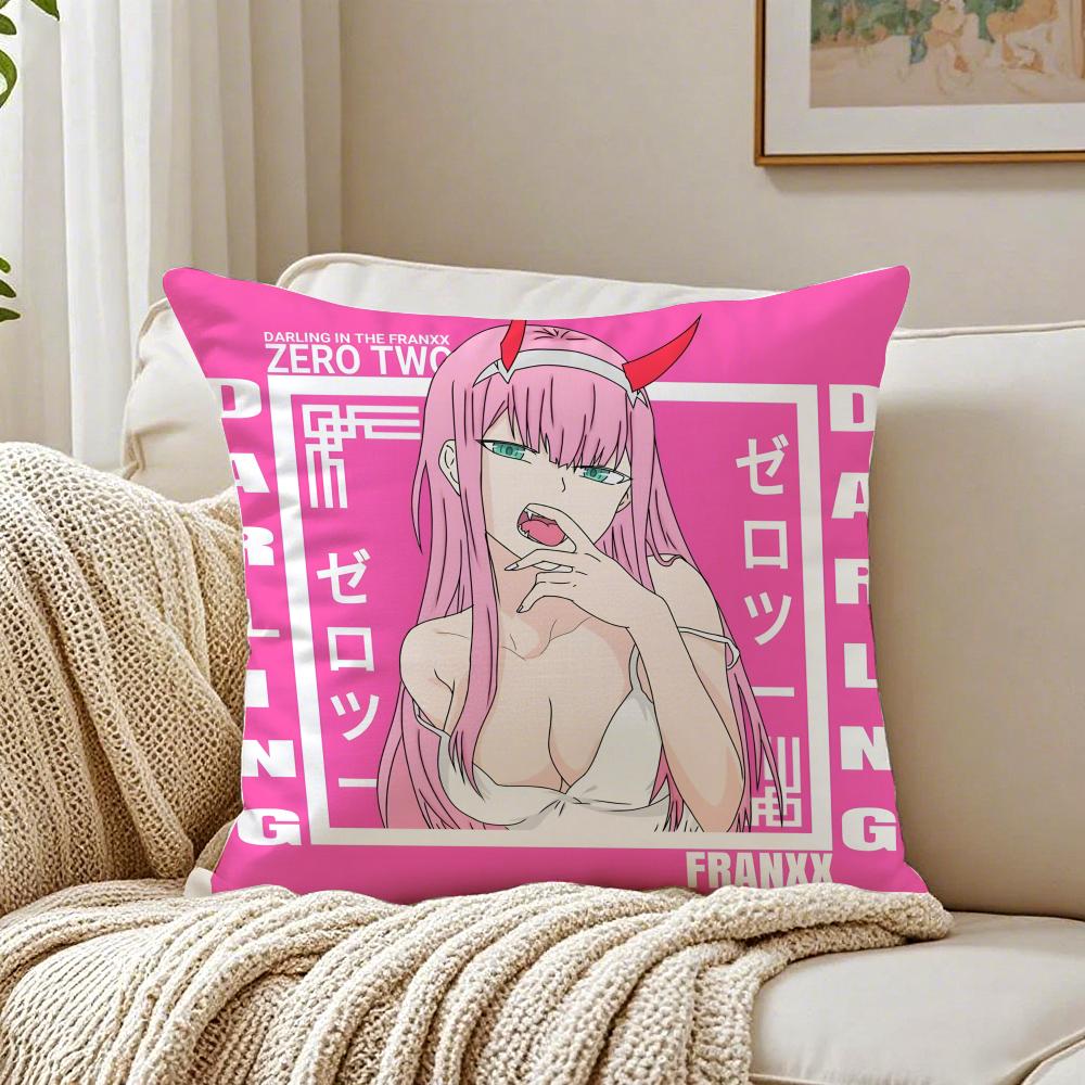 Аниме Меха 02 ноль два DARLING in the FFRANXX Наволочка Подушка Антипылевой клещ Гостиная Диван Декор Подушка Комната