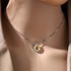 Luxury Water Drop Cubic Zirconia Pendant Necklace for Women Simple Elegant Neck Accessories Wedding Party Fashion Jewelry