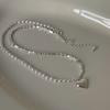 Серебряное бисерное ожерелье с надписью «Любовь» для женщин и девочек, легкое роскошное стильное украшение на ключицу