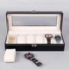 6 Grids Watch Box PU Leather Watch Case Holder Organizer Storage Box for Quartz Watches Jewelry Boxes Display Best Gift