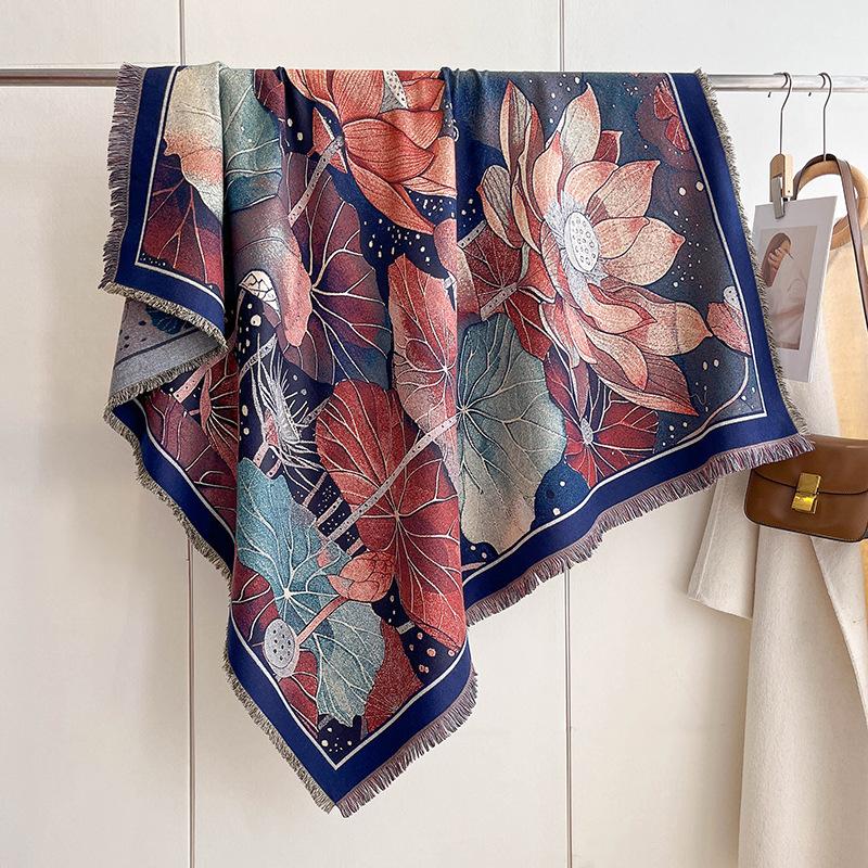 Imitation Cashmere Air-Conditioned Room, High-End Shawl, Big-Name Internet Celebrity Warm Scarf, Versatile Square Scarf