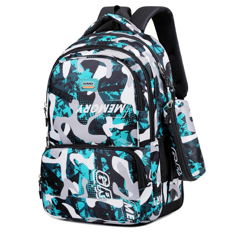 Large Backpack Printed Capacity Wear Resistant Schoolbag Student