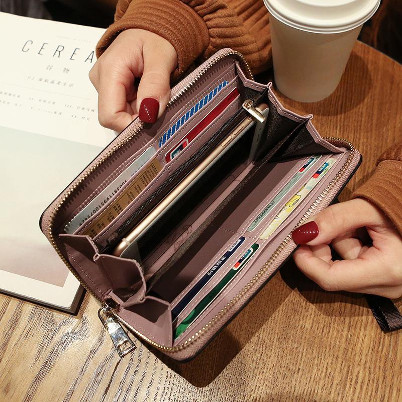 Женский кошелек из искусственной кожи, длинный кошелек, известный дизайнерский кошелек, женский многофункциональный кошелек для карт, сумка для мобильного телефона, кошелек для монет, женский кошелек