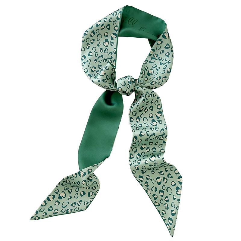 Свежие зеленые шарфы, повязки для волос, модные ленты для девочек, резинки для волос, длинные шейные платки, сумки и белые аксессуары для волос