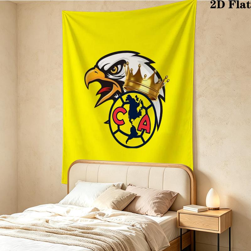 America Football Club Wall Tapestry Aesthetic Wall Hanging Printed Fabric Blanket Decorative Tapestries For Bedroom Living Room Home Decor