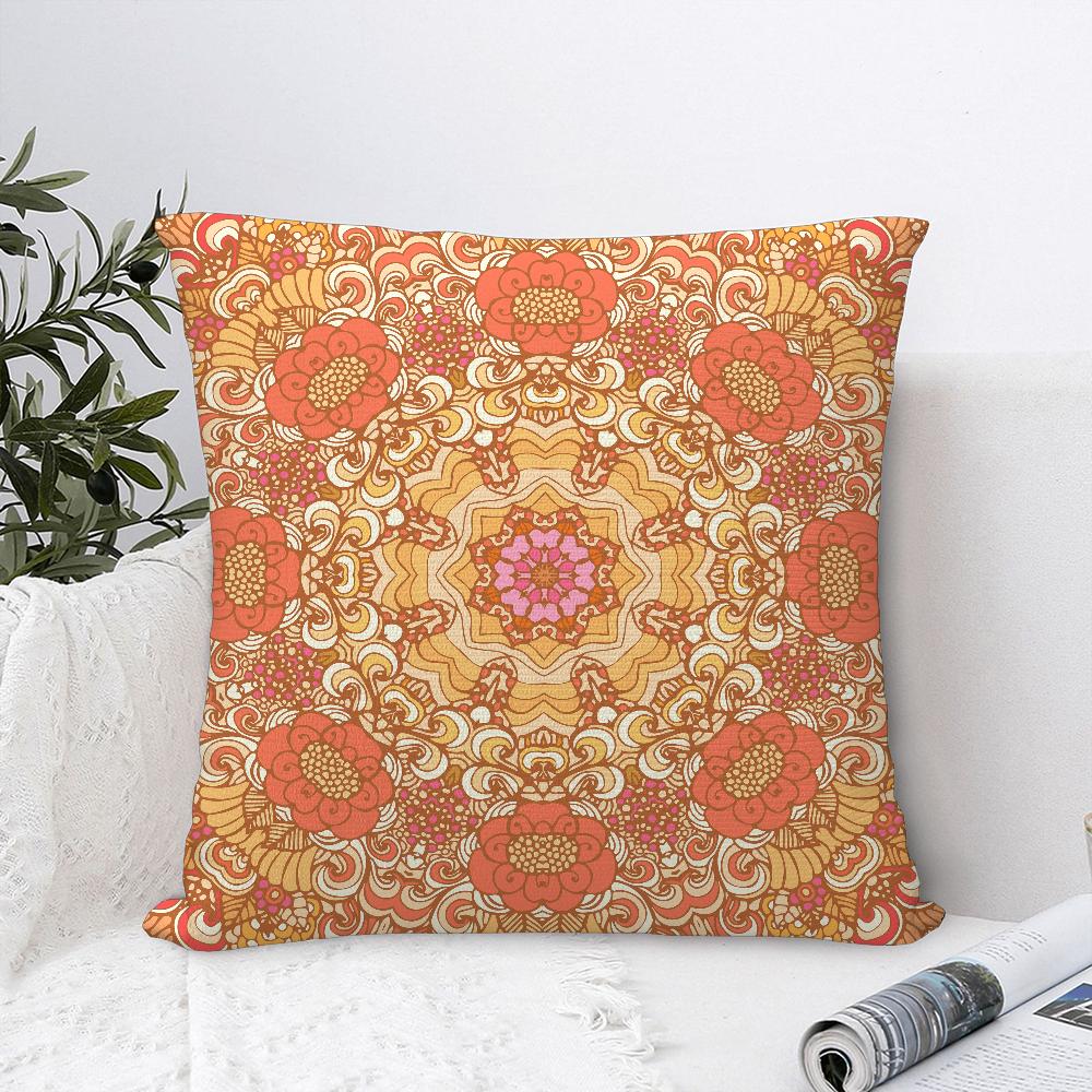 Mandala Bohemian Ethnic Pillow Case Plush Fabric Soft Pillowcase Double Sided Print Sofa Cushion Cover Throw Pillow Cover