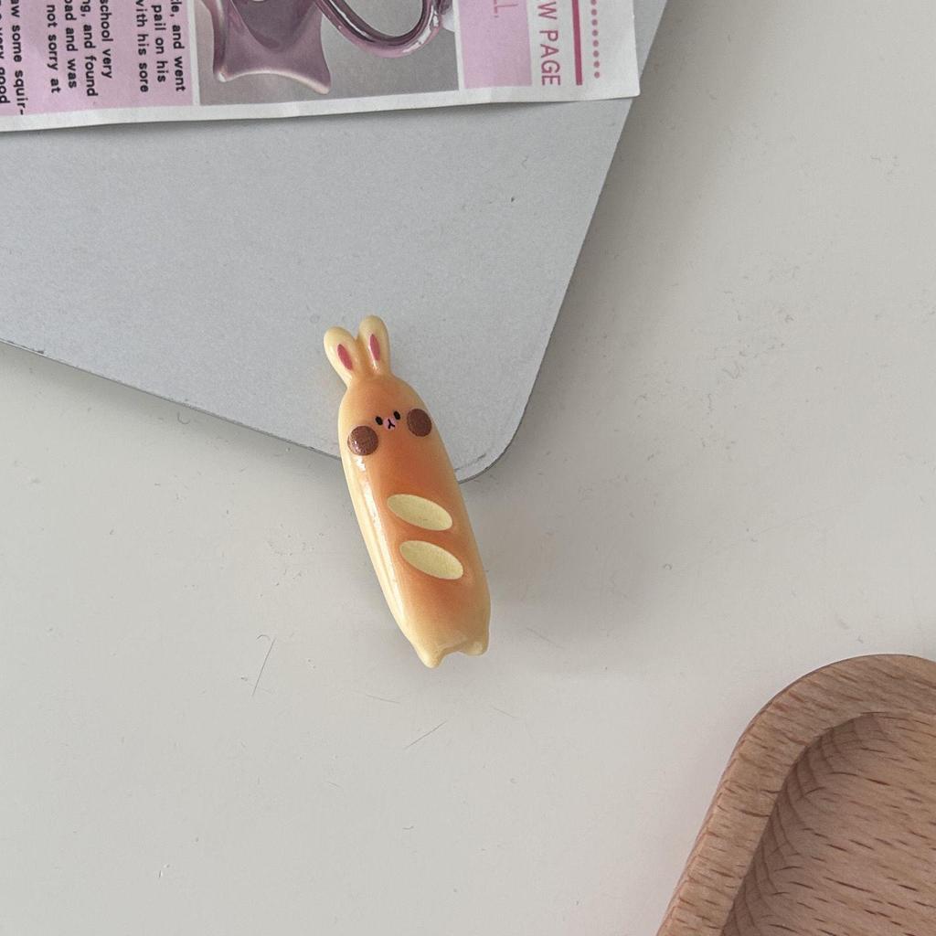 "Cartoon Baguette Hairpin: Cute Bear & Rabbit Hair Accessories for Girls"