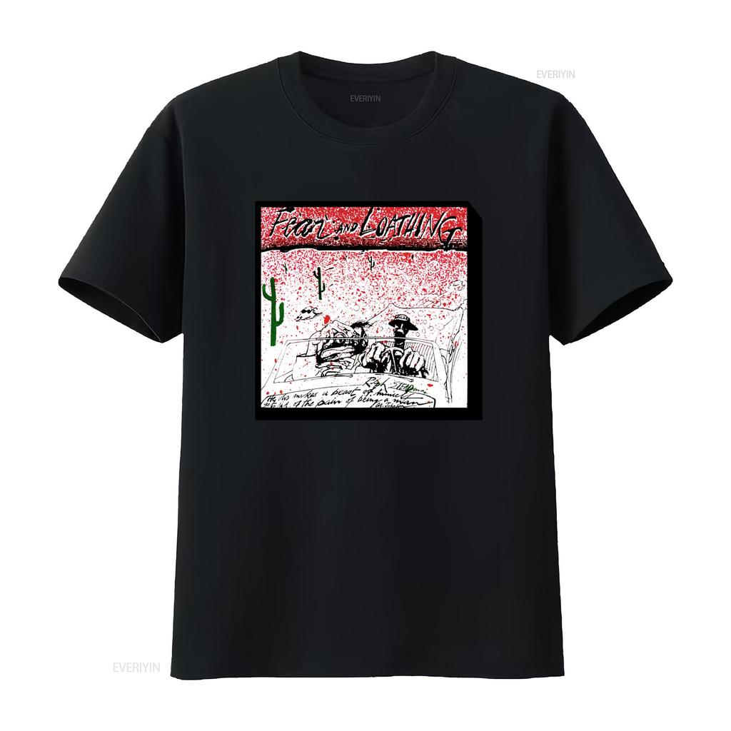 Retro 80s 90s Fear and Loathing Ralph Steadman Vintage Art T Shirt vintage Washed streetwear Top For Everyday Wear Comfortable