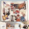 Retro Anime Character Collage Wall Tapestry, American Style Wall Hanging, Aesthetic Wall Decor for Bedroom Dorm Living