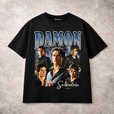 Футболка Damon Salvatore Дневники Вампира Иэн Сомерхолдер Футболка для Фанатов Унисекс