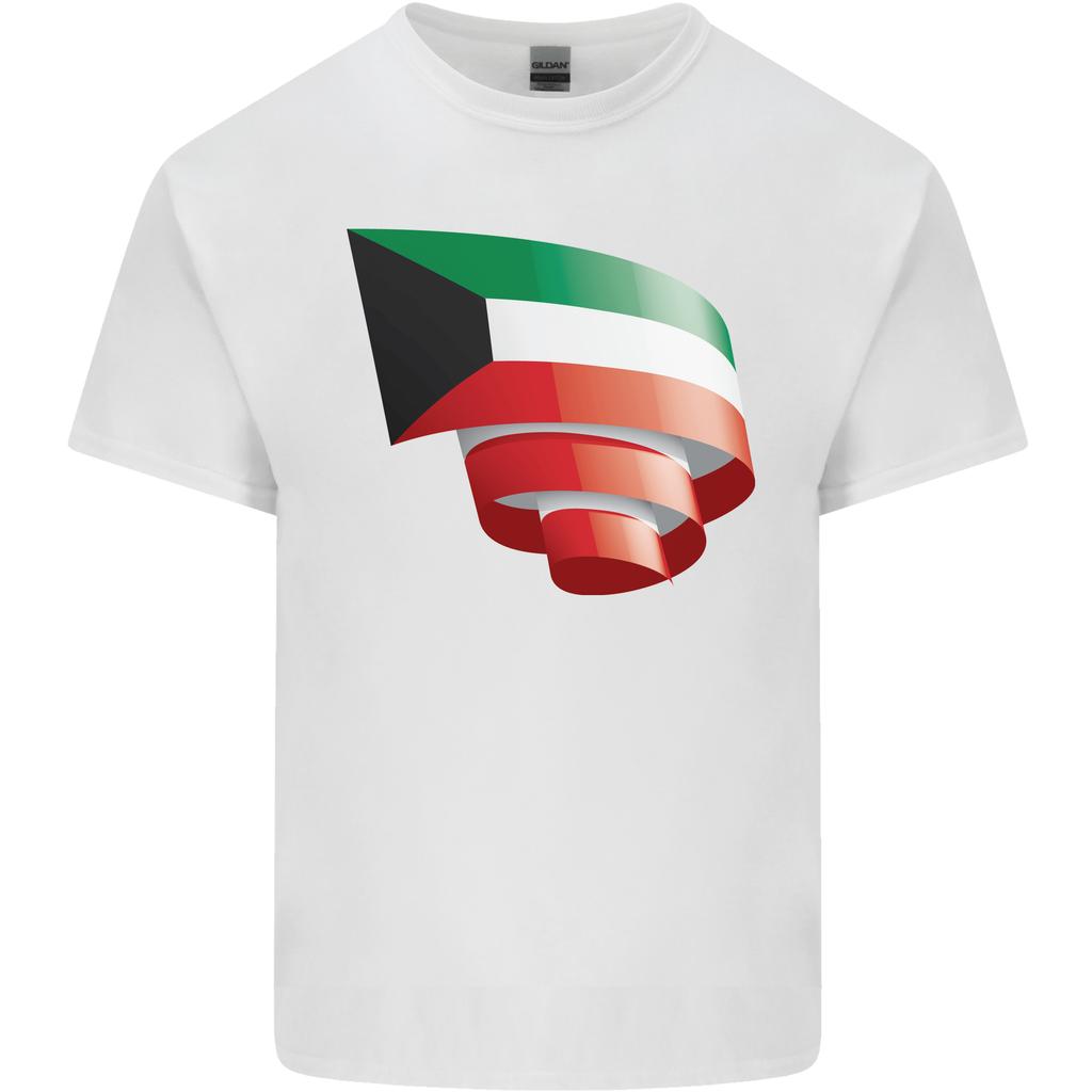 Curled Kuwait Flag Kuwaiti Day Football Unisexs Light Cotton TShirt