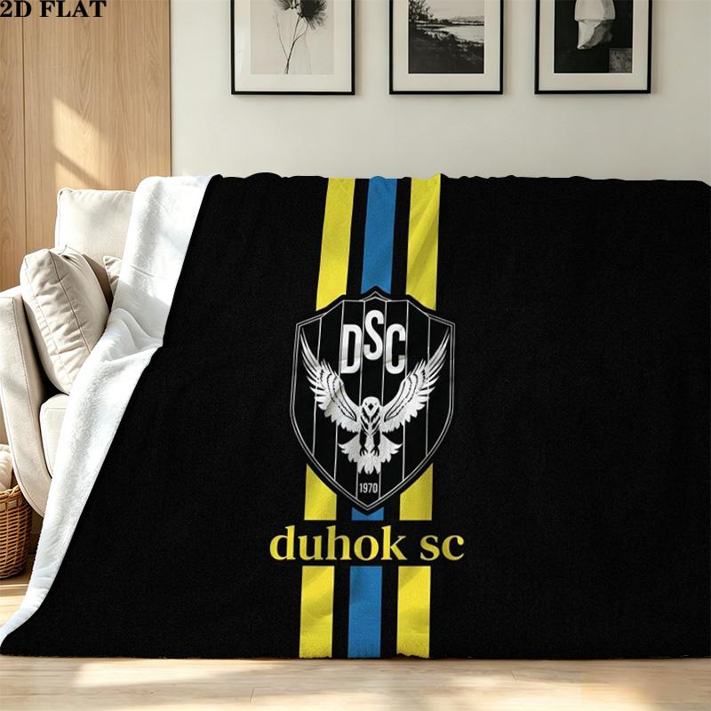 DUHOK SC Logo Print Flannel Blanket High Quality Warm Comfortable Cover for All Seasons Perfect for Gifts Home Decor