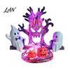 Fun Halloween Seesaw Ghost Table Lamp Animated Light, USB Powered 3D Night Cute LED Portable Light with Spooky Tree And Pumpkin Design, Decor