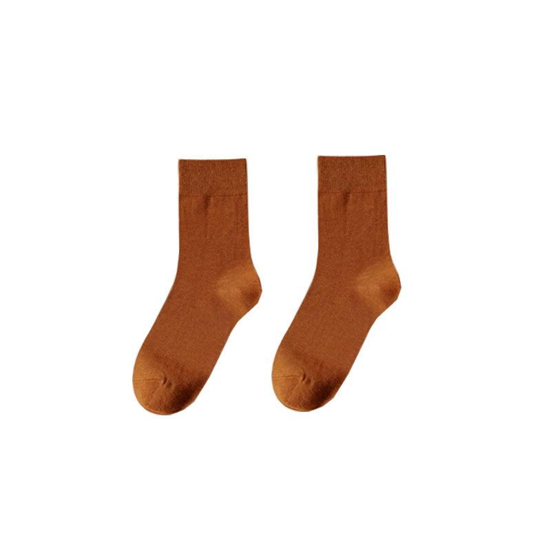 Носки женские однотонные носки осень и весна мягкие дышащие носки