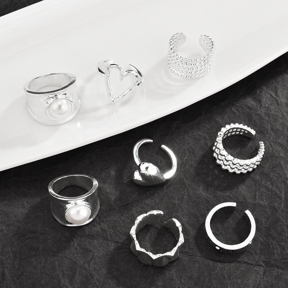 Spanish Geometric Open Ring, Titanium Steel Plated 18K Gold Simple Zinc Alloy Ring For Women