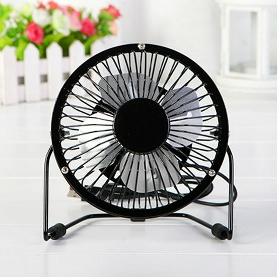 Бесшумный настольный USB-вентилятор с вращением на 360°