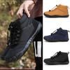 Men's Waterproof Velvet-Lined High-Top Snow Boots: Shock-Absorbing, Warm Cotton Shoes for Winter Sports.