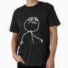 Мем troll face F ya Stickman Юмор Подарок Футболка 0616 Смешной Графический рисунок Stick Figure Одежда 100% C