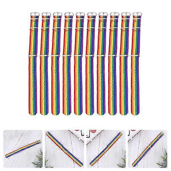 10pcs Rainbow Bangles Friendship Bracelet Rainbow Lgbt Bracelet
