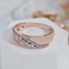 Luxury Leaf Embossed Full Zircon Women's Rings Gold Silver Color Personality Daily Party Jewelry