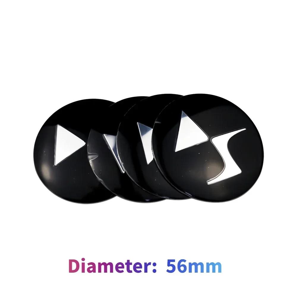 4pcs Car Wheel Center Hub Cap Cover Sticker Decals for Citroen C1 C2 C3 C4 C5 C-Elysee Cactus Picasso Xsara Berlingo DS3 DS4 DS6