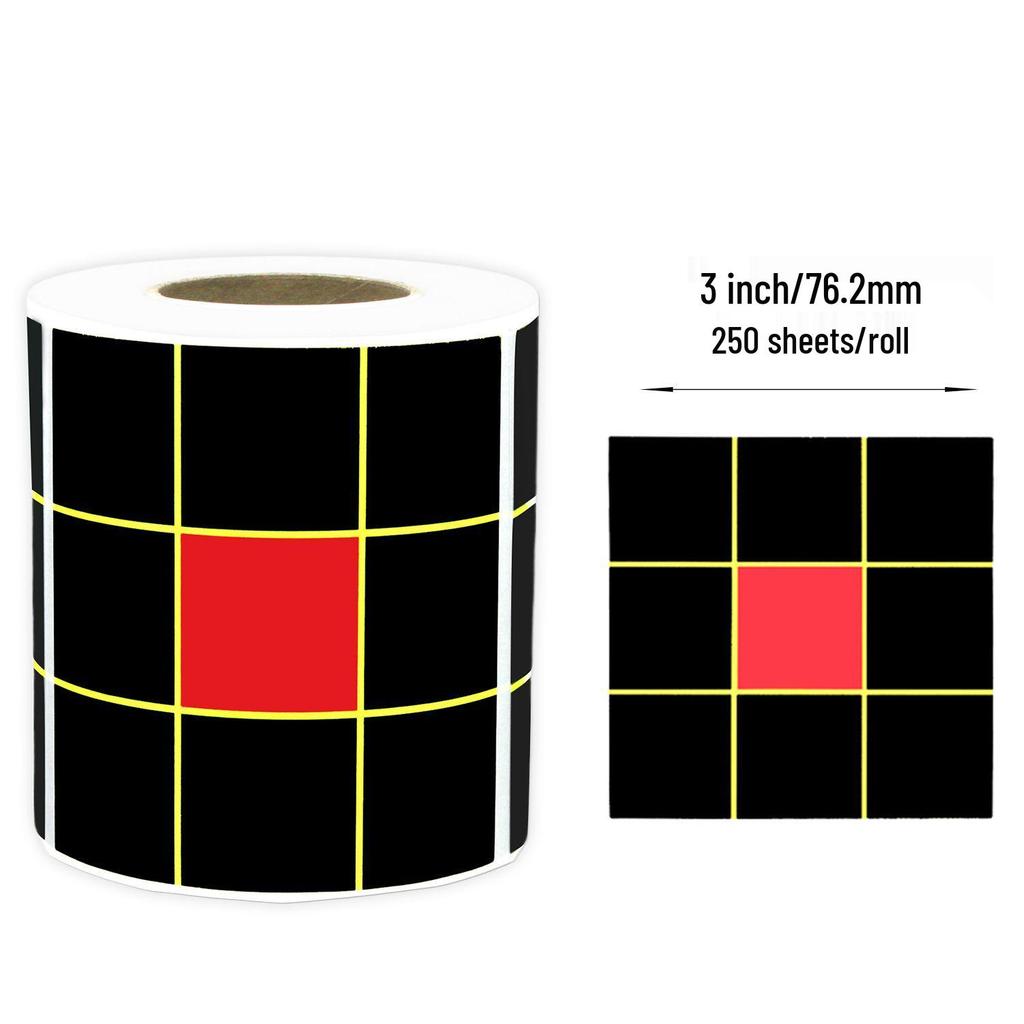 3-Inch Fluorescent Yellow Splatter Target Stickers for Shooting Practice