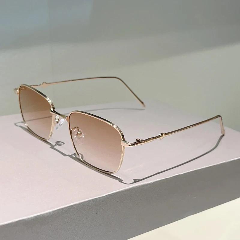 Винтажные квадратные солнцезащитные очки Мужские Ретро градиентные оттенки Женские Новые Модные Дизайнерские Роскошные брендовые Уличный декор Солнцезащитные очки