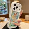 Чехол для телефона: 2D плоский дизайн, подходящий для защитного чехла iPhone 18 17 16 15 14 13 Pro, маленькая утка для путешествий, идеальный подарок на Рождество и Хэллоуин