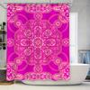 Винтажная Бохо Мандала Занавеска для душа Розовая Белая Декоративный декор для ванной комнаты Цветочный Домашний текстиль