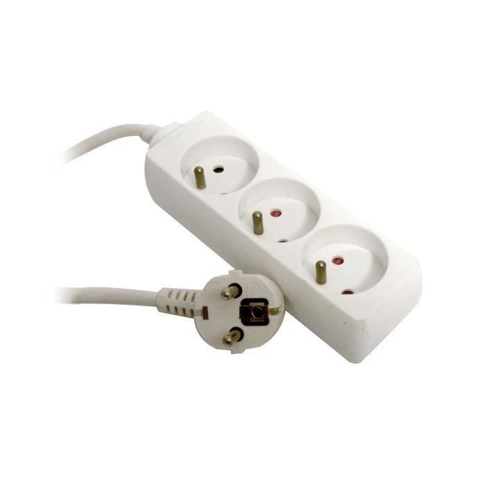 ZENITECH Power Strip 3 Sockets 16A - White