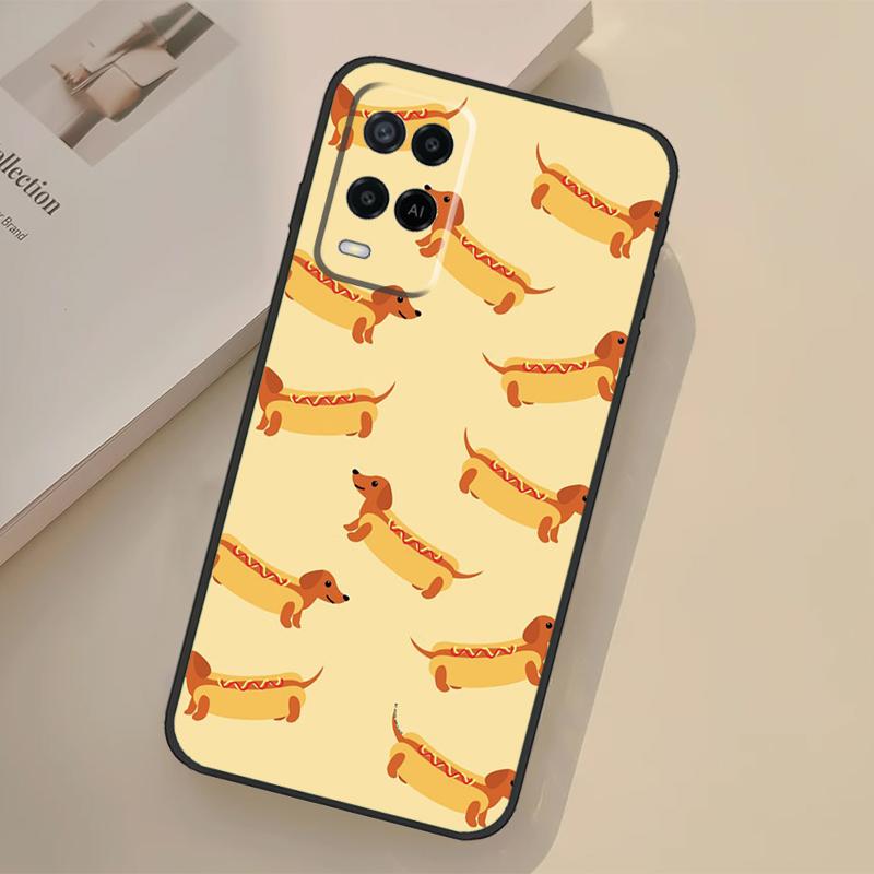 Чехол для собаки Такса Для Oppo A98 A78 A18 A38 A58 A60 A80 A40 A96 A76 A16 A94 A74 A54 A15 A17 A57 A77 A5 Pro