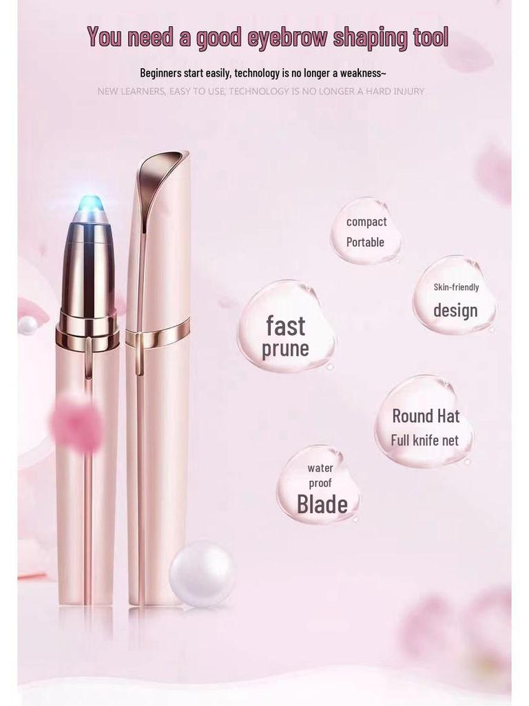 Electric Eyebrow & Nose Hair Trimmer - Unisex Automatic Shaper