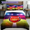 3pcs Duvet Cover Set (1*Duvet Cover + 2*Pillowcase, Without Core),football team Print Bedding Set, Bedroom Decor, All‑Season, Birthday Gift