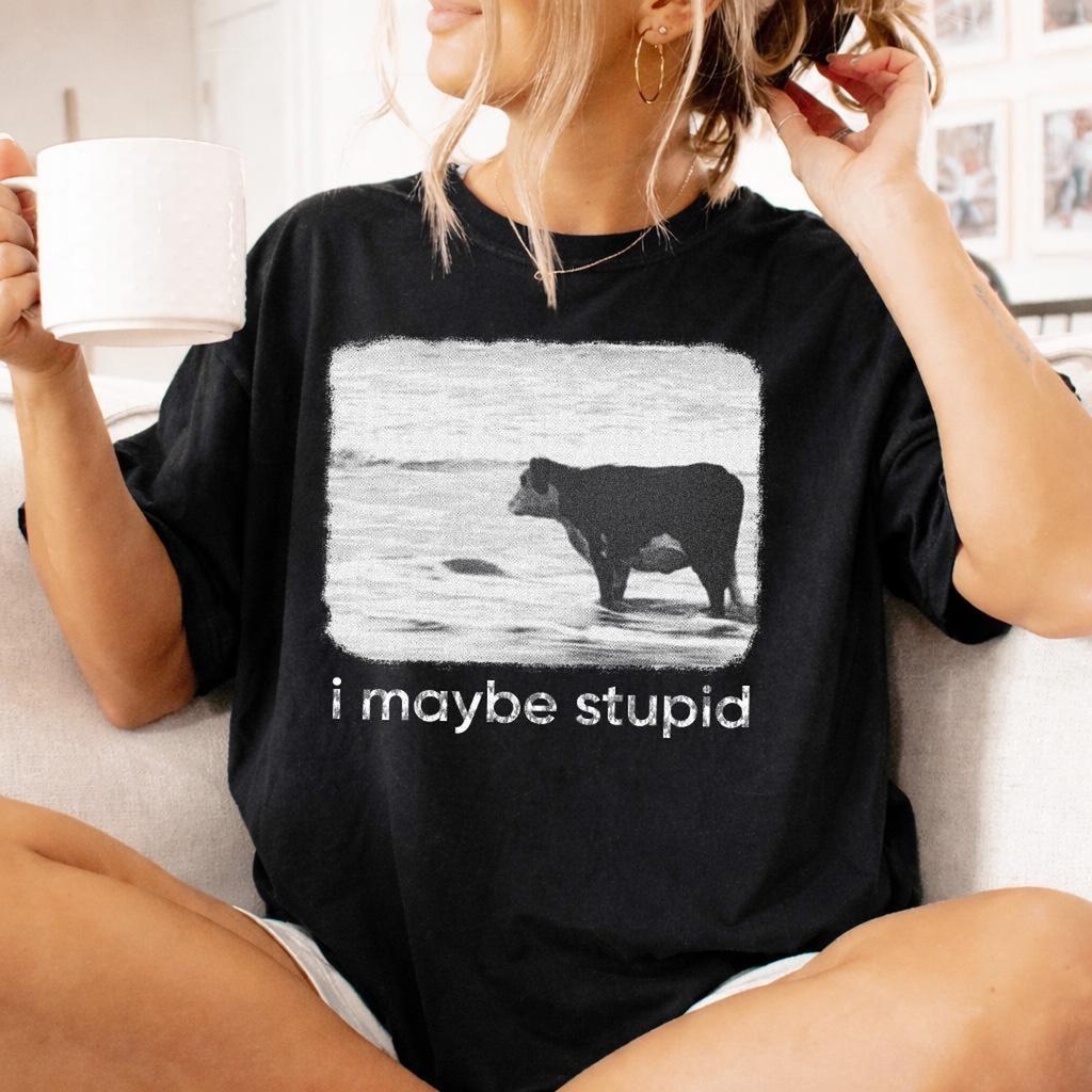 Funny Cow Shirt and kids tshirt, Sarcastic Farm Animal Graphic Tee, Distressed Humor Top