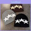 Fall Beanie Winter Knitted Cap With Star Pattern For Casual Gift Streetwear