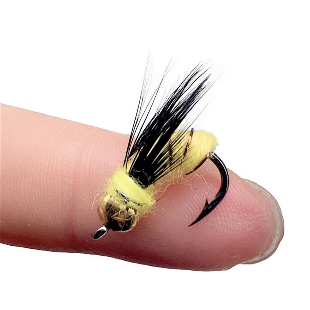 15Pcs/Box Brass Bead Head Fast Sinking Fly Fishing Bait/Humpy Fly Bait Fishing For Trout Flies Artificial Insect Fishing Bait Lure