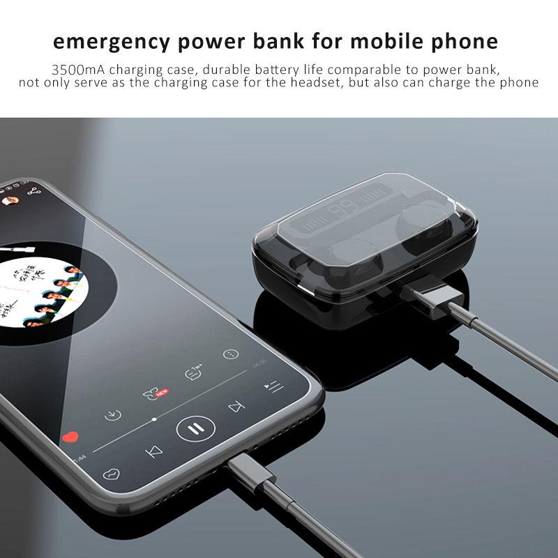 M12 TWS беспроводные Bluetooth-наушники CVC8.0 Denoise HiFi стереогарнитура IPX7 водонепроницаемые наушники с шумоподавлением спортивные игровые музыкальные наушники