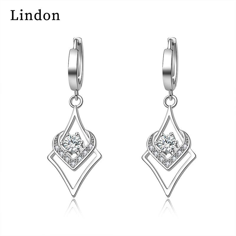 Серьги-капли Lindon из медного сплава с цирконом, серьги-капли для женщин, подарки на свадьбу