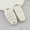Новый серебристый чехол для ключа автомобиля с 6 кнопками для Hyundai Santa Fe Tucson 2022 NEXO NX4 Ioniq 5 Atos Prime Solaris 2021 Автоаксессуары